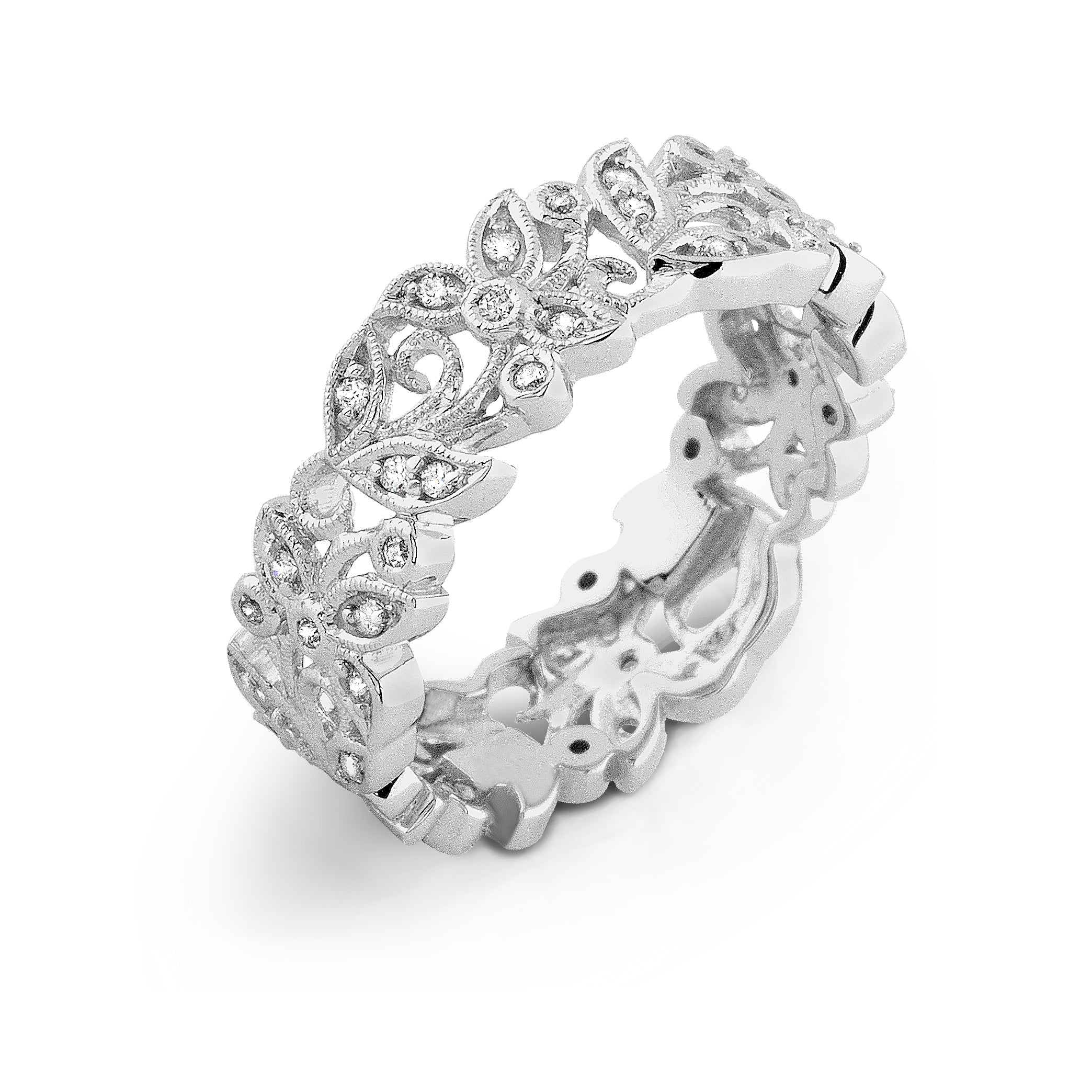 Jolie Designs Hand Crafted Gold Diamond Ring - R4300D