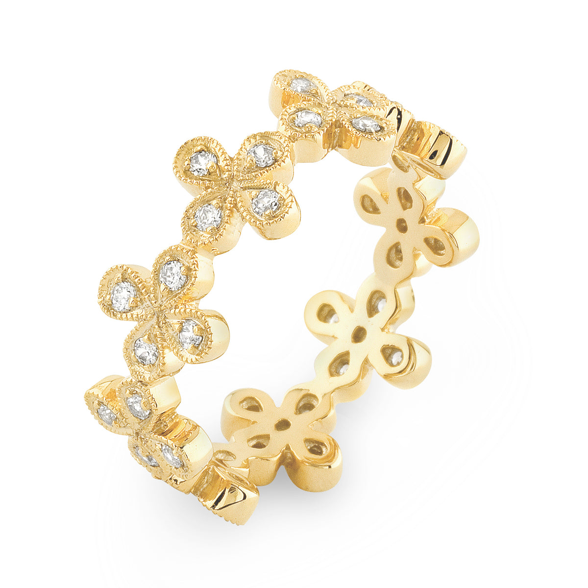 Hand Crafted Gold Diamond Ring | Jolie Designs