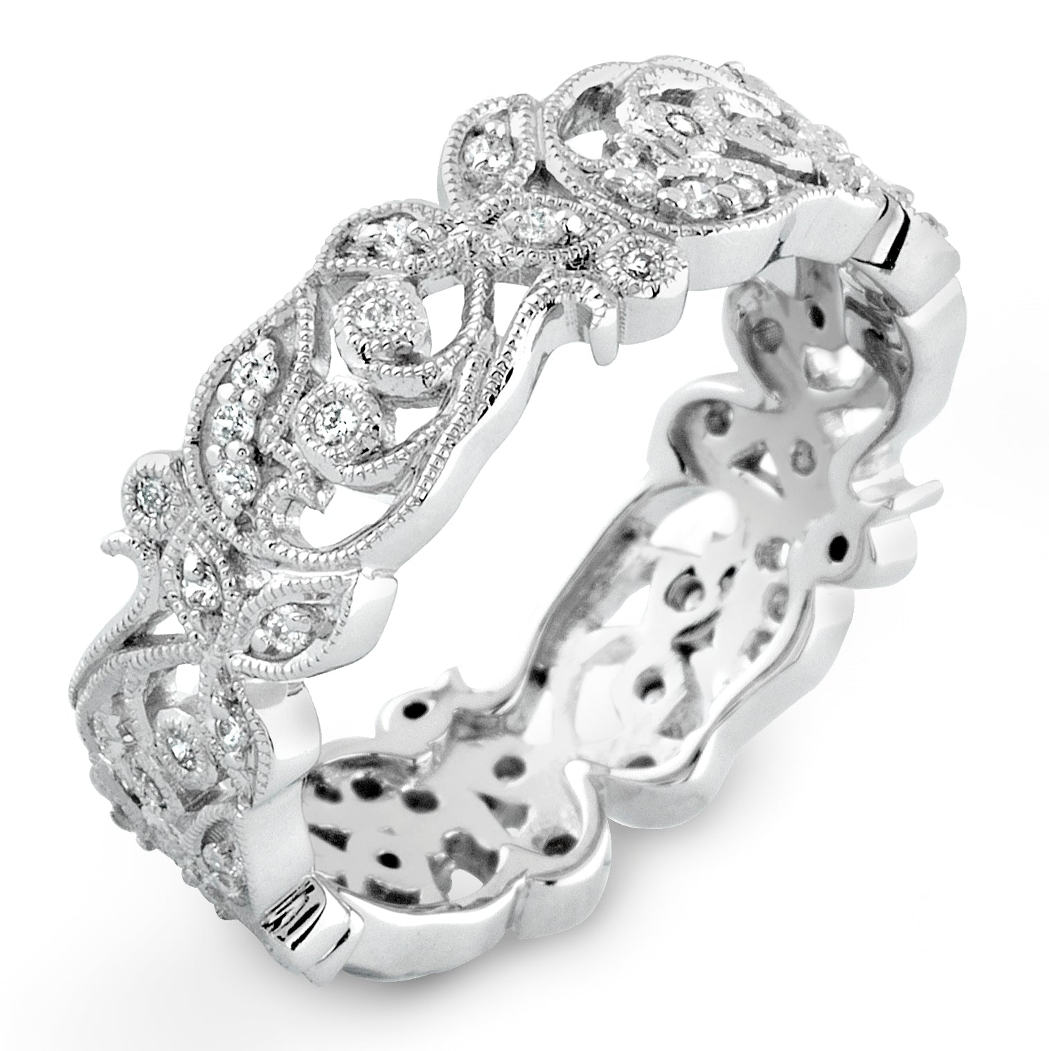 Floral Diamond Ring with Accents by Jolie Designs