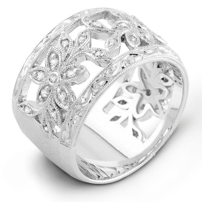 Diamond Floral Ring by Jolie Designs