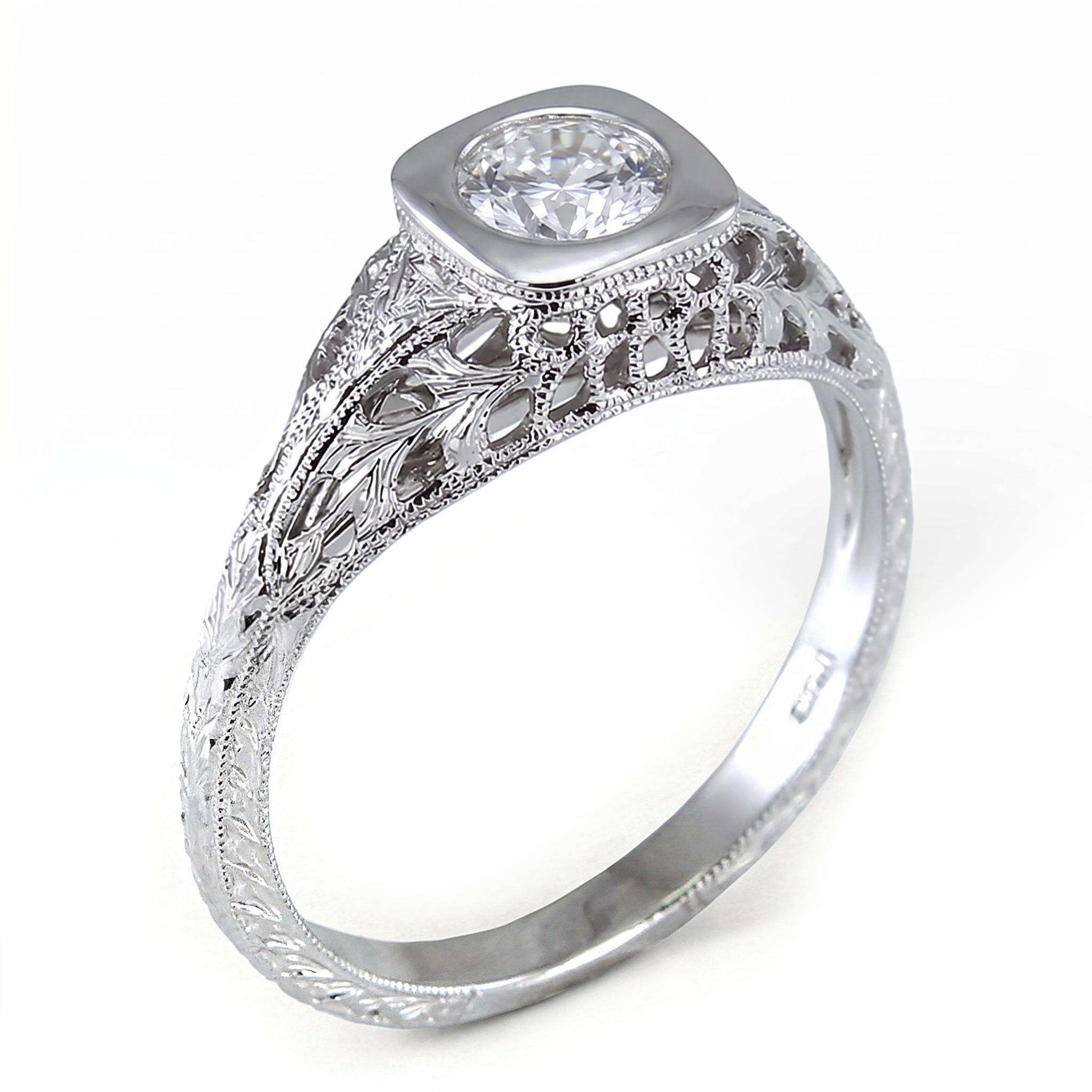 Antique Inspired Diamond Engagement Ring by Gordon Clark