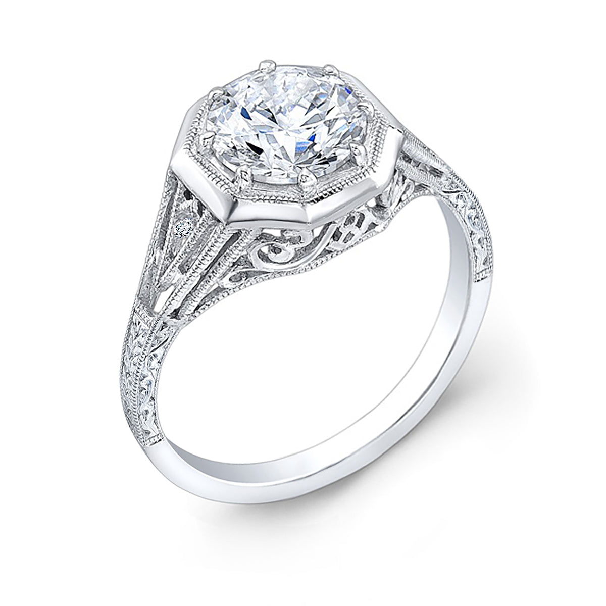 Antique Style Engagement Ring by Jolie Designs