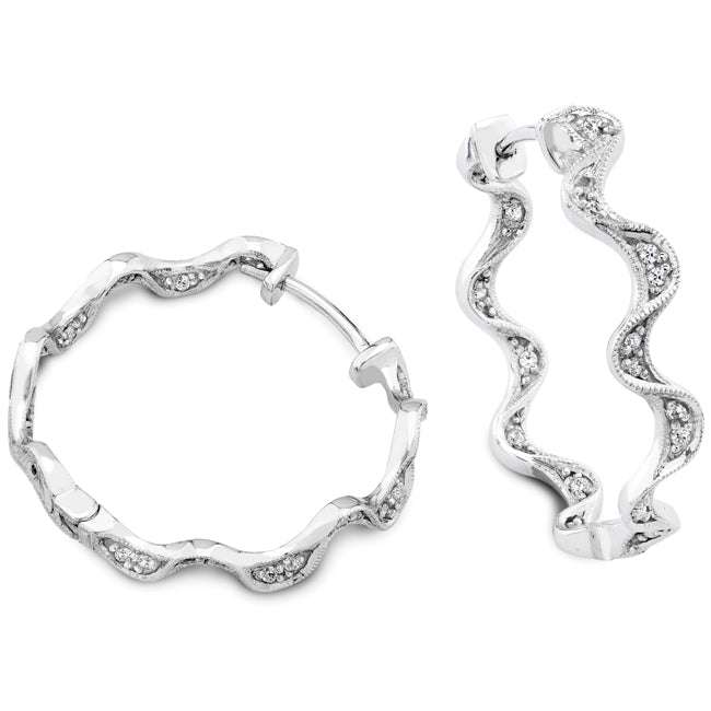 Inside Out Wavy Hoop Earrings