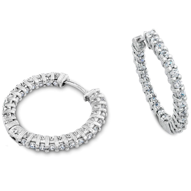 Inside Out Prong Set Diamond Earrings