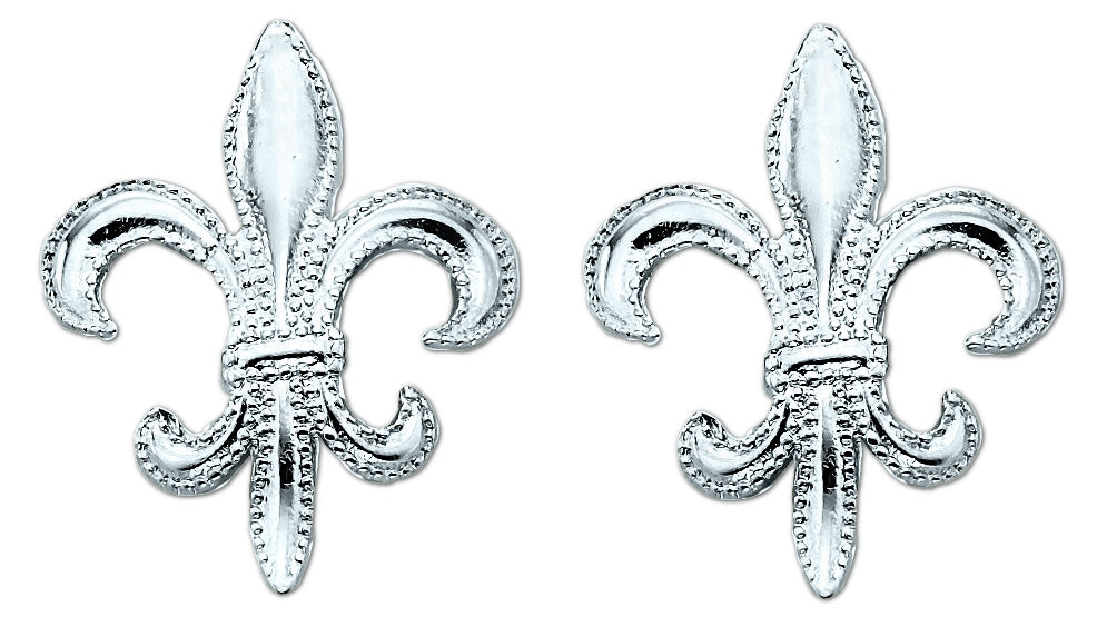 Fleur de Lis Stud Earrings in Sterling Silver by Gordon Clark for Jolie Designs