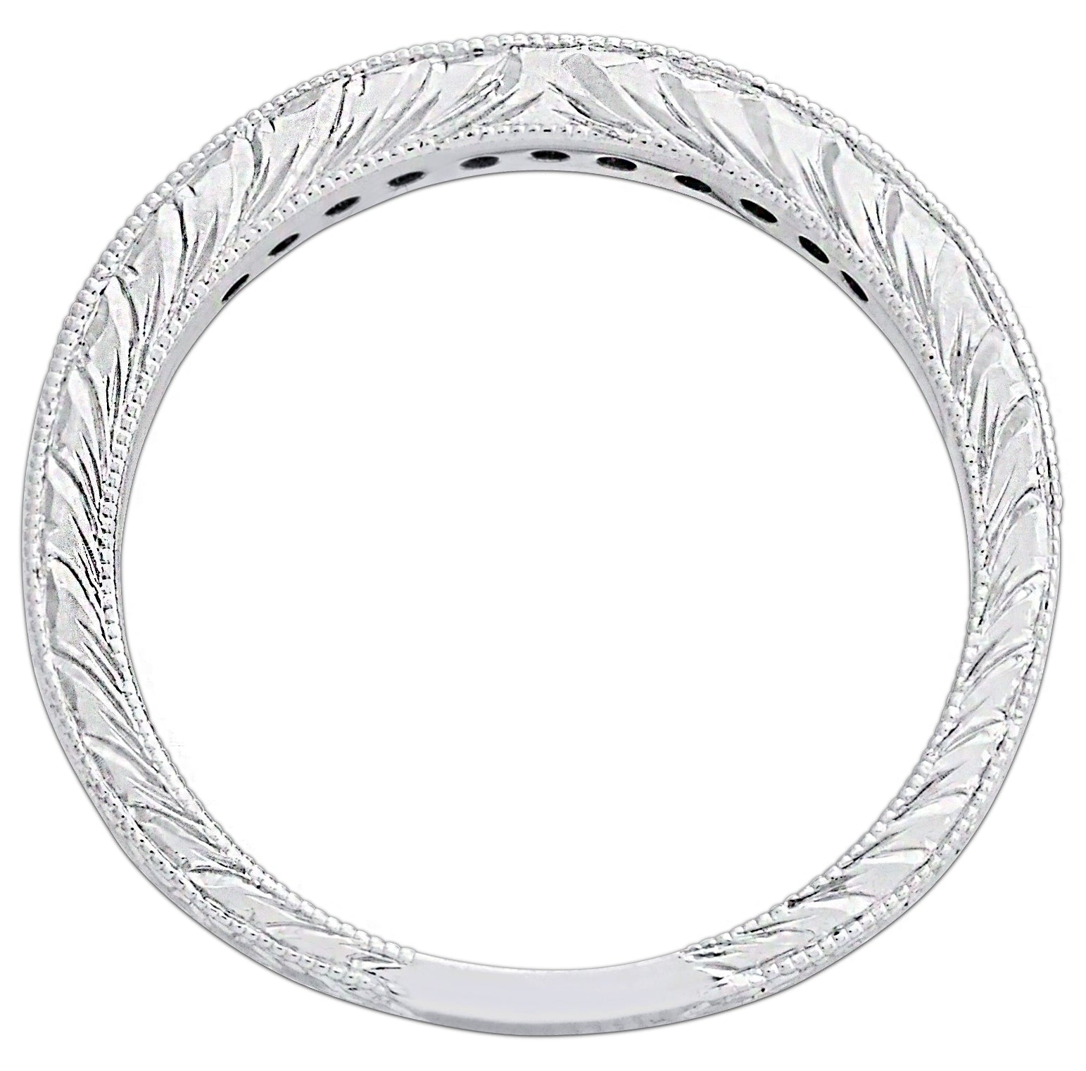 Antique Inspired Diamond Band with Mill Graining by Gordon Clark