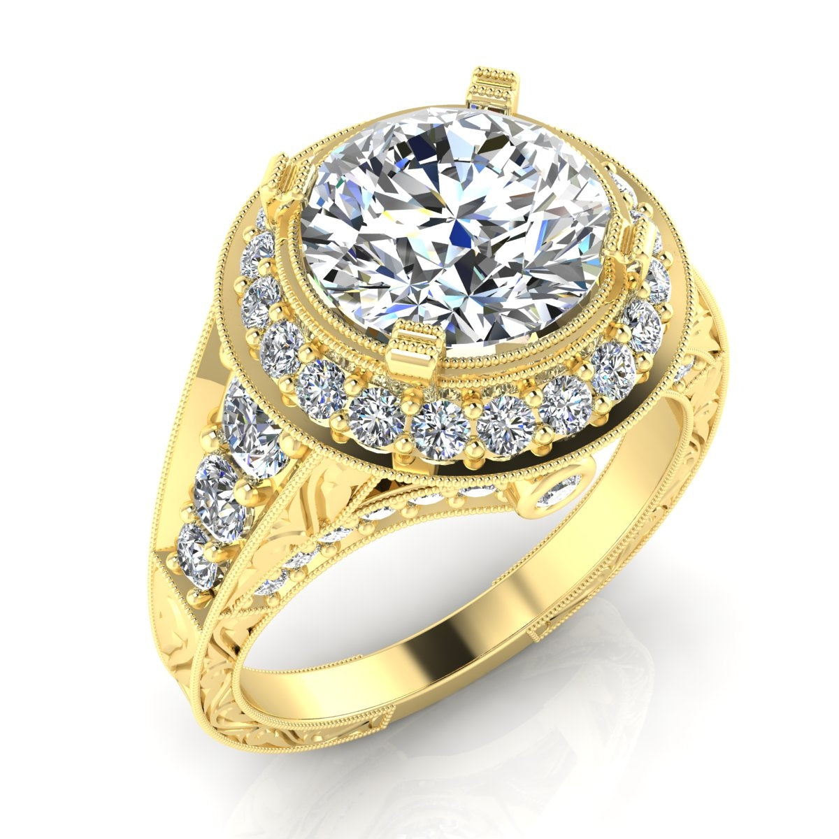 Antique Classic RD and OV Diamond Engagement Ring | Gordon Clark