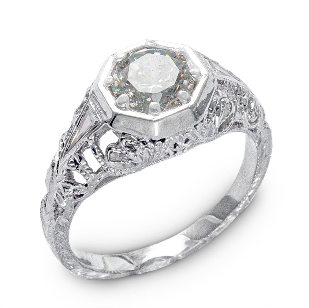 Vintage Inspired Diamond Engagement Ring by Gordon Clark