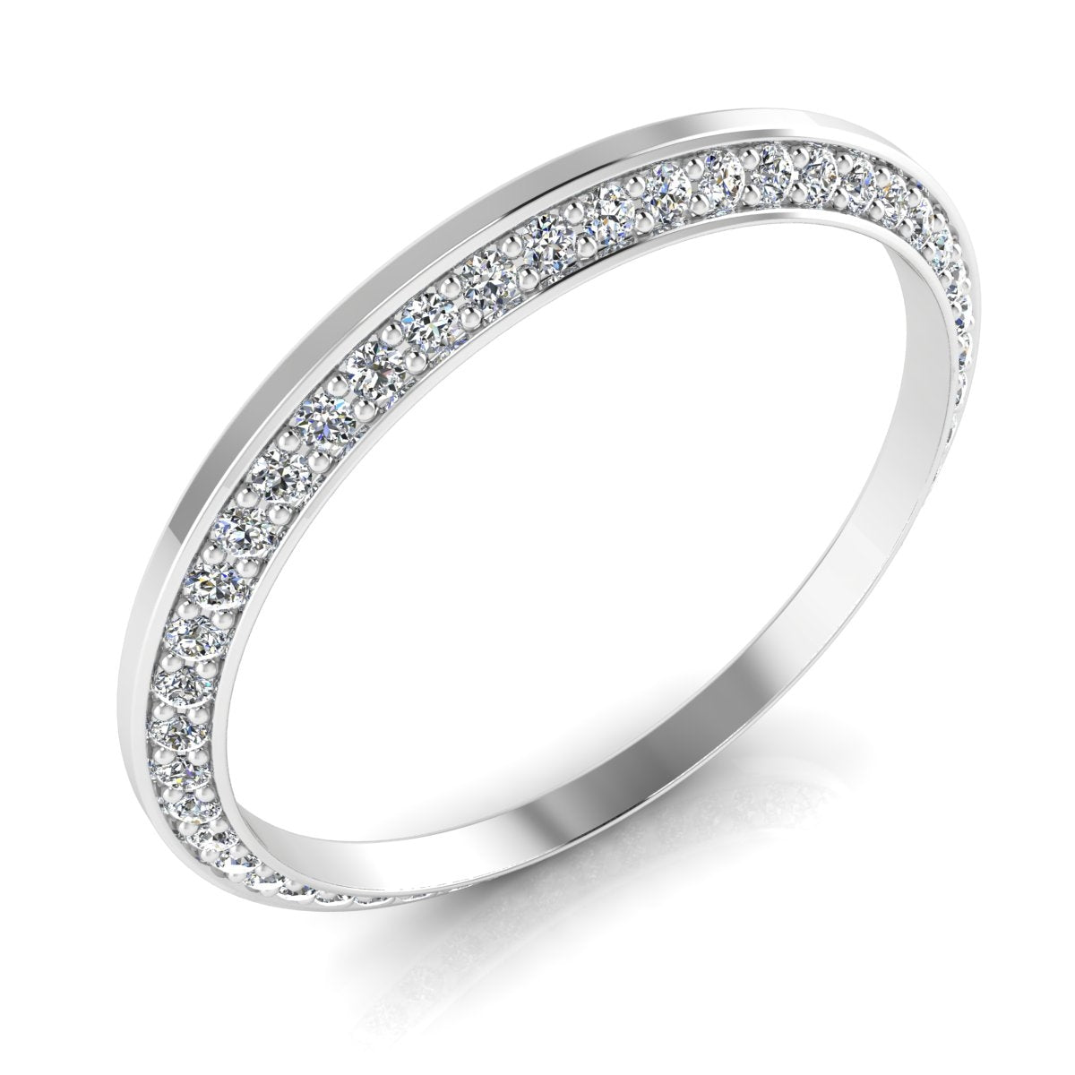 High Polished Flat Edge Diamond Band by Gordon Clark for Jolie Designs