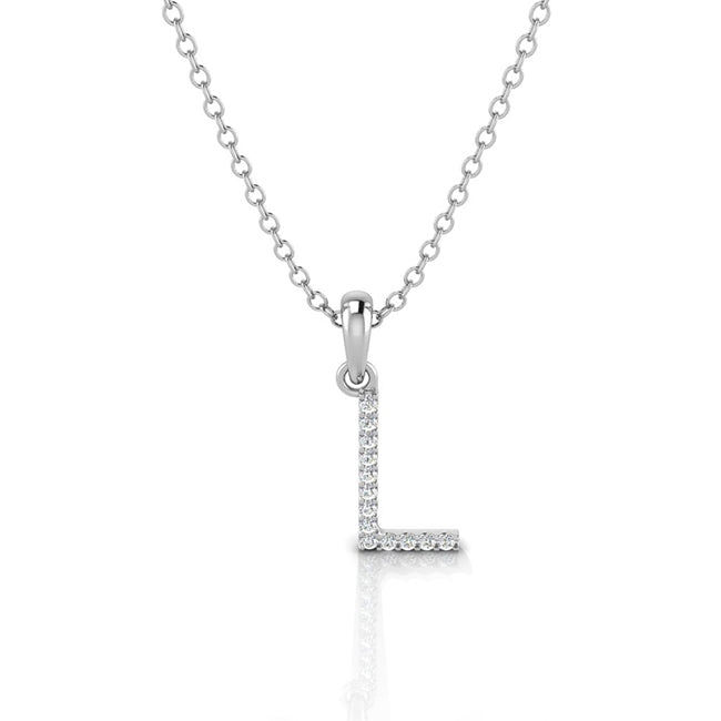 Letter L Initial Pendant with Jump Ring and Bail by Jolie Designs