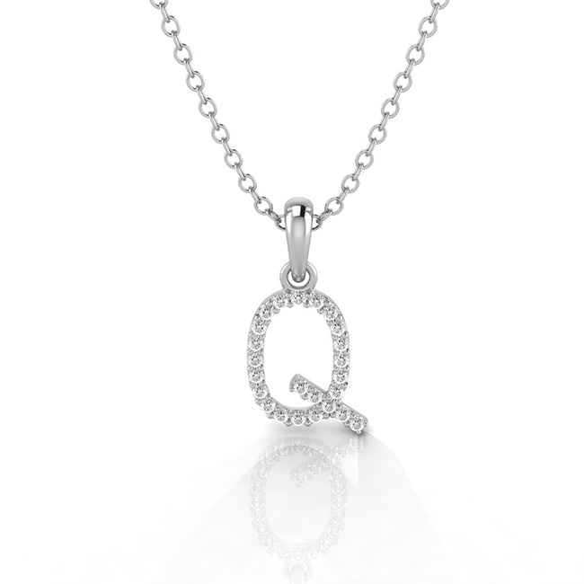 Letter Q Initial Charm Pendant by Jolie Designs