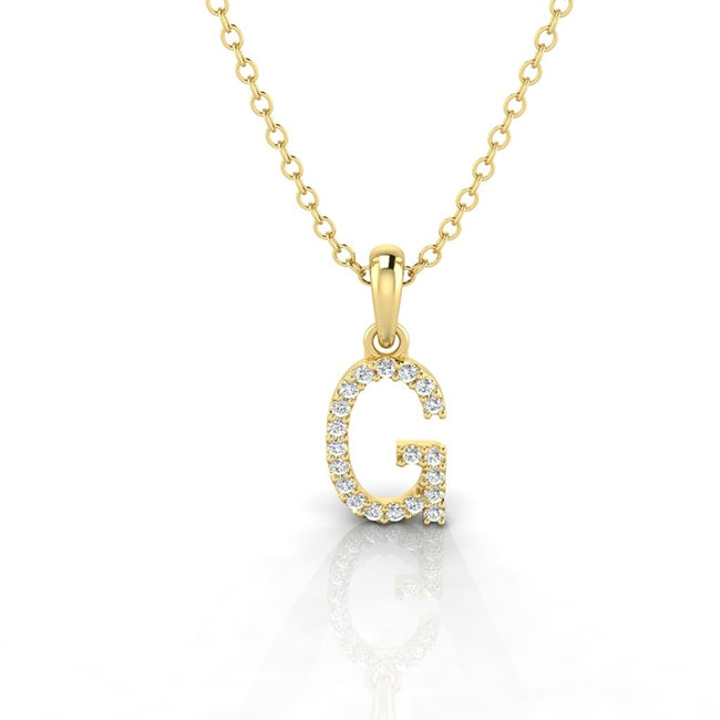 Initial Gold Letter G Pendant with Bail by Jolie Designs