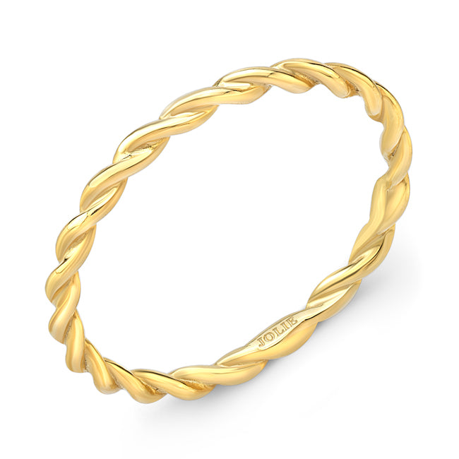 White Gold Twist Wedding Band by Jolie Designs
