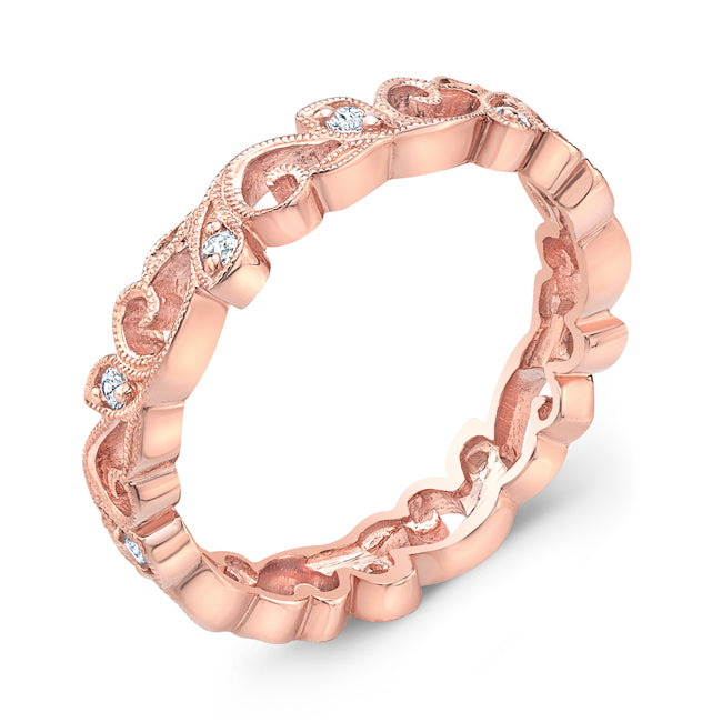Organic Vine Diamond Ring in 18K White Gold by Jolie Designs