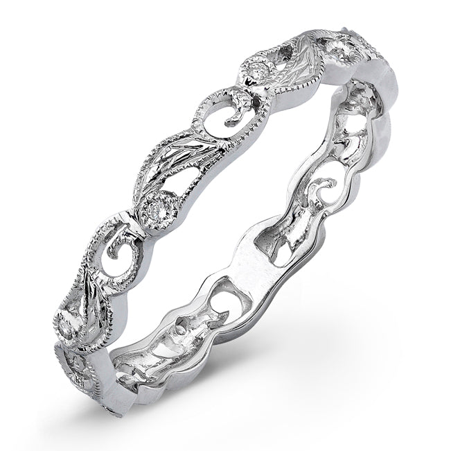 Floral Vine Diamond Engagement Ring by Jolie Designs