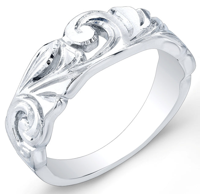 Jolie Designs Nouveau Style Vine Like Wedding Band - R305