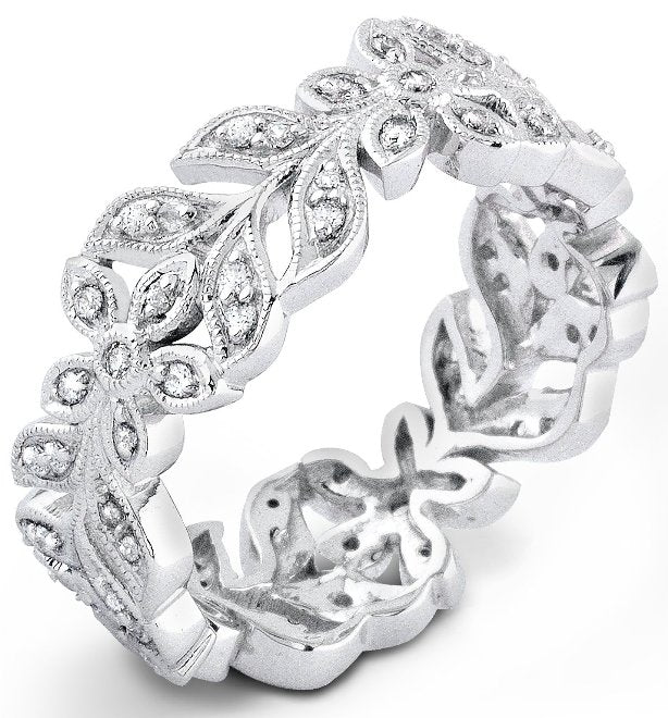 Pave Set Diamond Wedding Ring by Jolie Designs