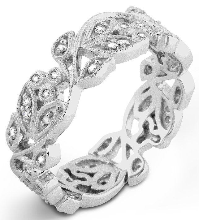 Organic Diamond Wedding Ring by Jolie Designs