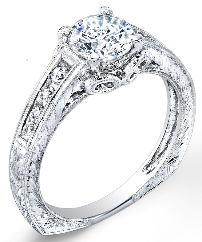 1 Carat Center Diamond Semi Mount Engagement Ring | Jolie Designs