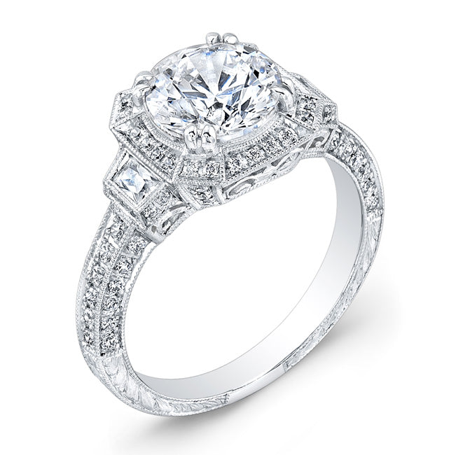 Antique Inspired Diamond Engagement Ring by Jolie Designs