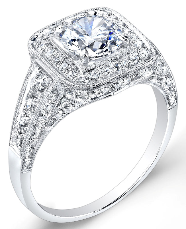 Jolie Designs Modern Nouveau Diamond Engagement Ring - RH356D