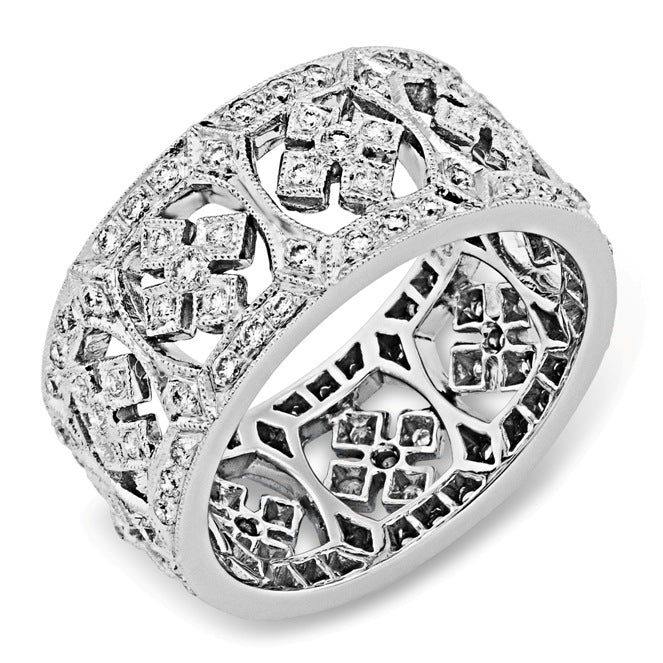 Elegant Micro Pave Diamond Engagement Ring by Jolie Designs