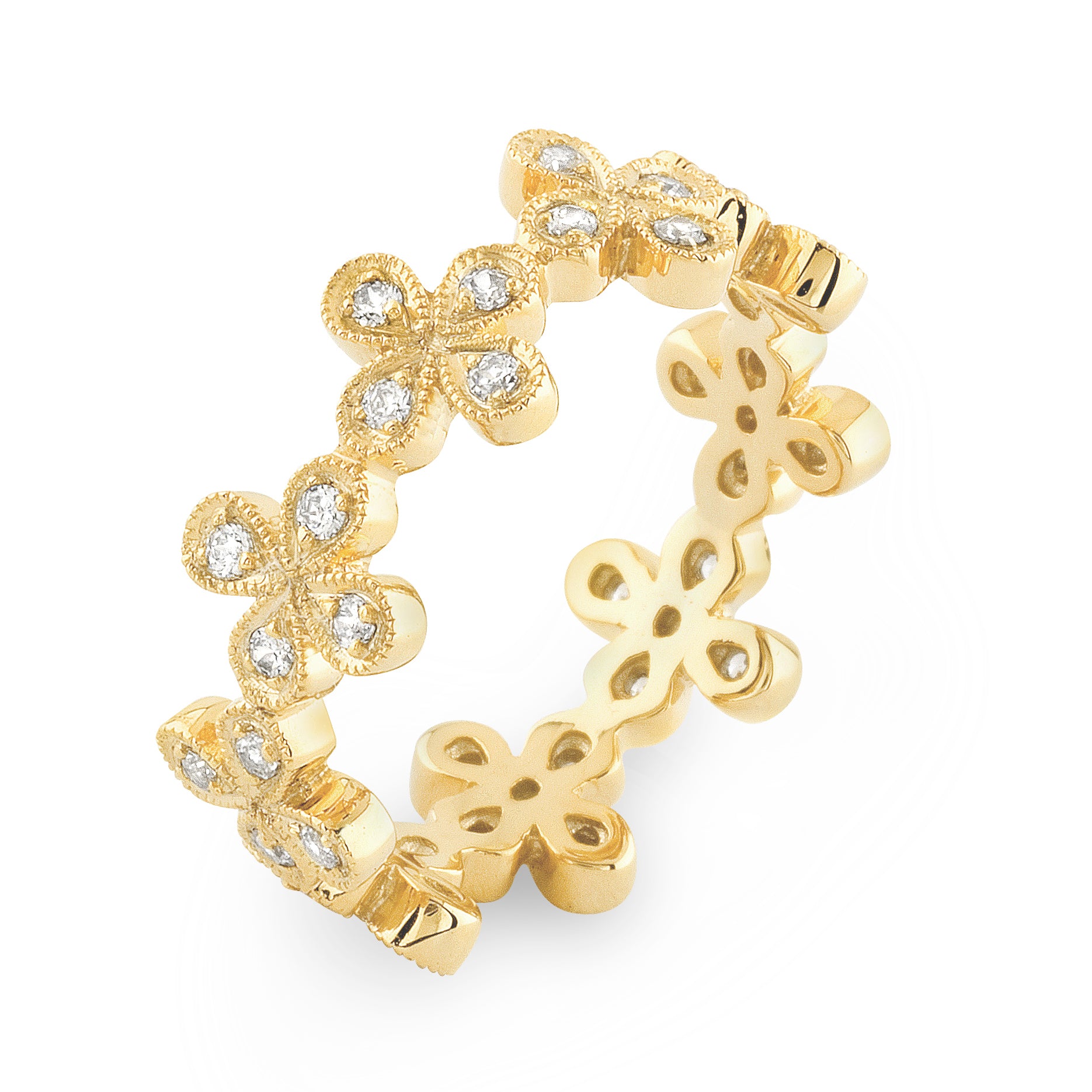 Hand Crafted Gold Diamond Ring | Jolie Designs