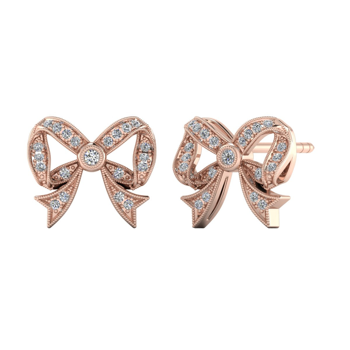 Diamond Bows Post Earrings | Jolie Designs