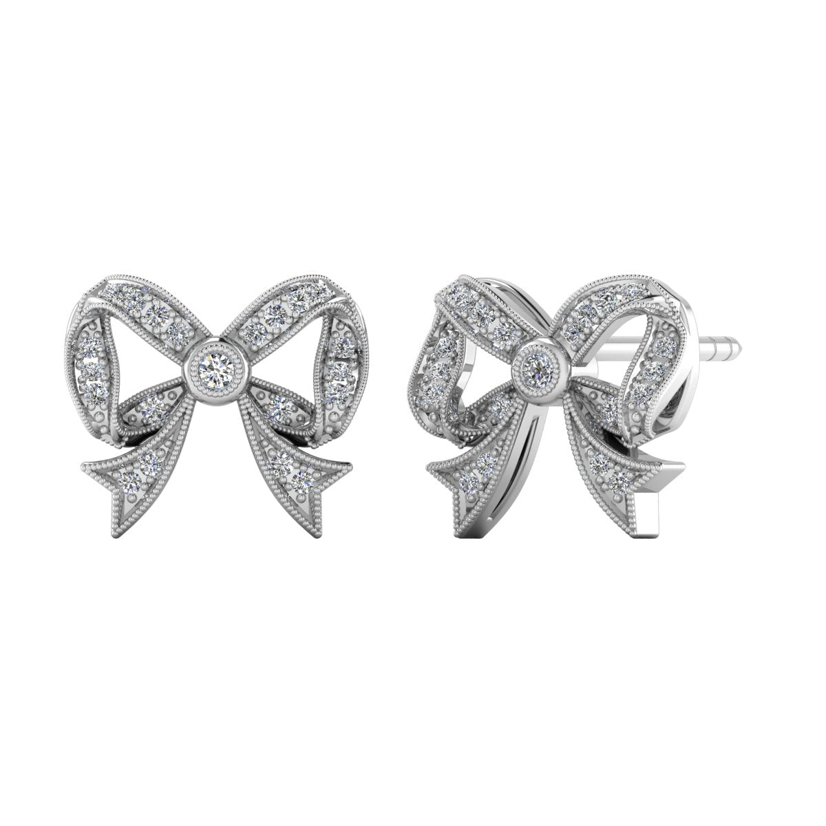 Diamond Bows Post Earrings | Jolie Designs