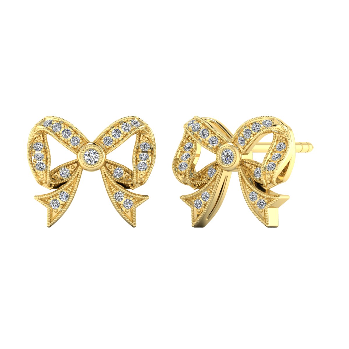 Diamond Bows Post Earrings | Jolie Designs