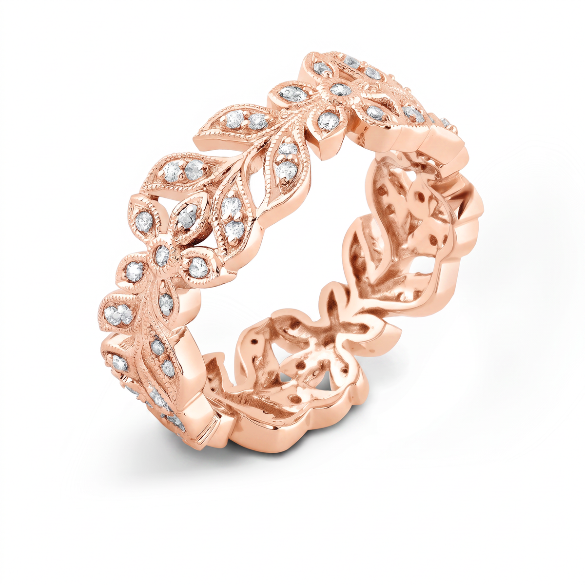 Pave Set Diamond Wedding Ring by Jolie Designs