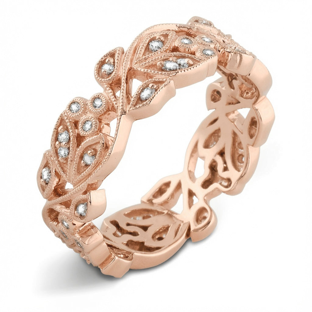 Organic Diamond Wedding Ring by Jolie Designs