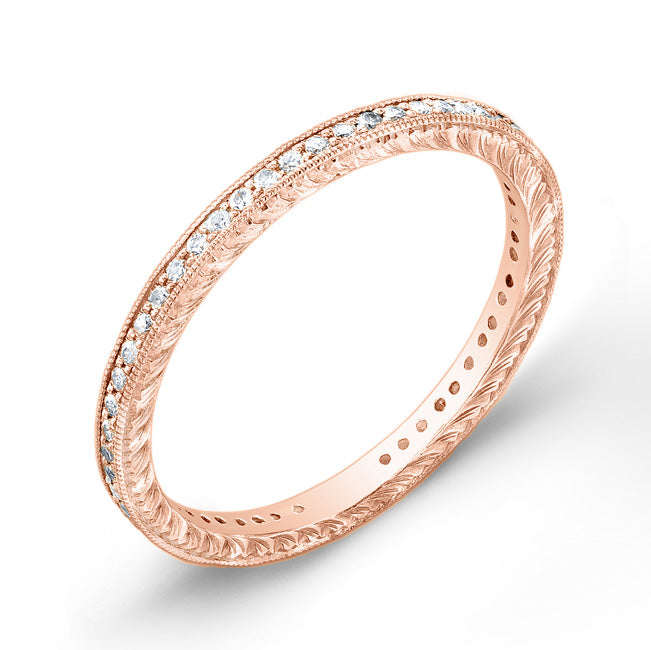 Hand Engraved Microscope Set Diamond Pave Ring by Jolie Designs