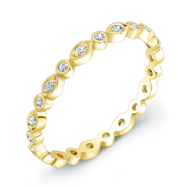 Stackable Diamond Wedding Ring by Jolie Designs