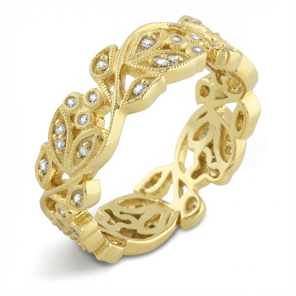 Organic Diamond Wedding Ring by Jolie Designs
