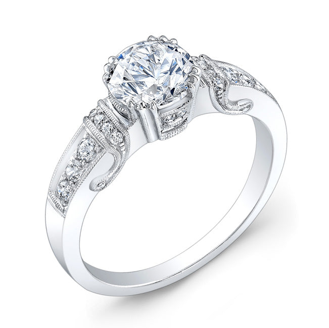 Jolie Designs Modern Nouveau Diamond Engagement Ring - RH168