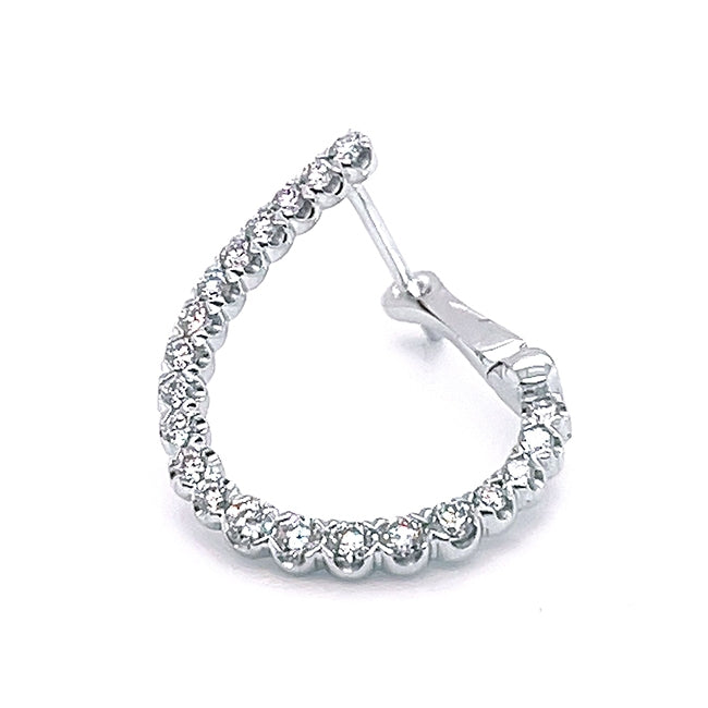 Spiral Pattern Diamond Post Earrings in High Polish by Jolie Designs