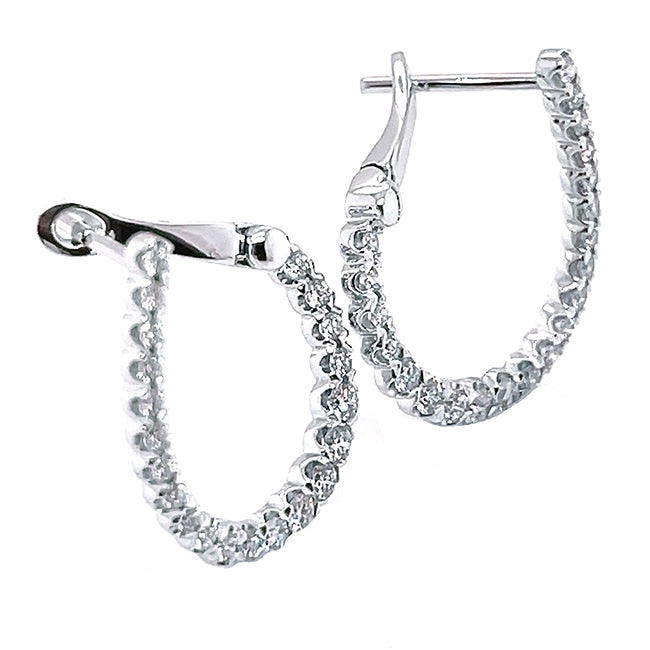 Spiral Pattern Diamond Post Earrings in High Polish by Jolie Designs