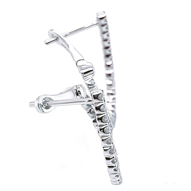 Spiral Pattern Diamond Post Earrings in High Polish by Jolie Designs