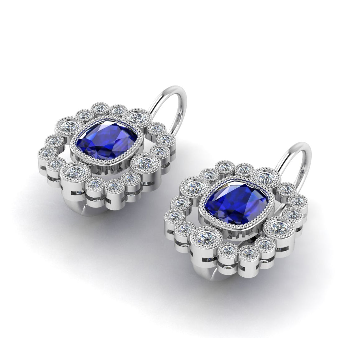 Custom Sapphire and Bezel Set Diamond Creation by Jolie Designs