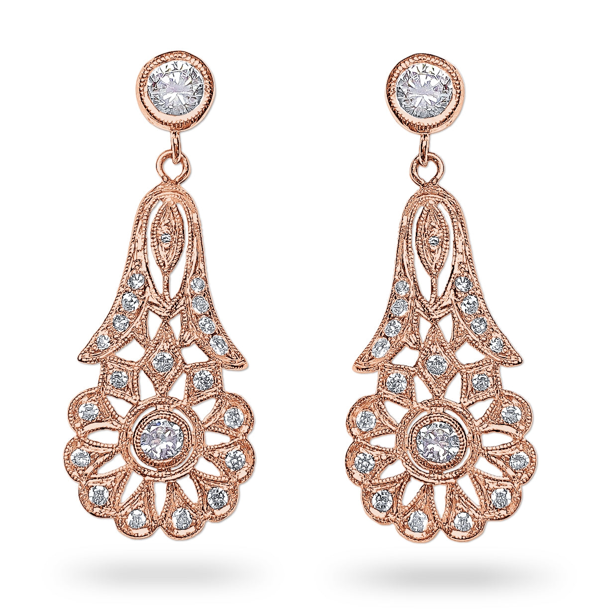 Vintage Daisy Drop Dangle Earrings by Jolie Designs