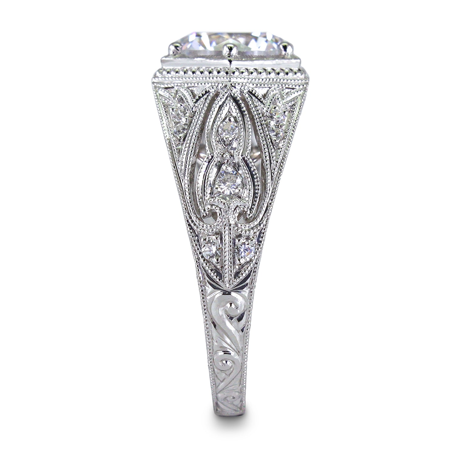 Vintage Inspired Diamond Engagement Ring by Jolie Designs