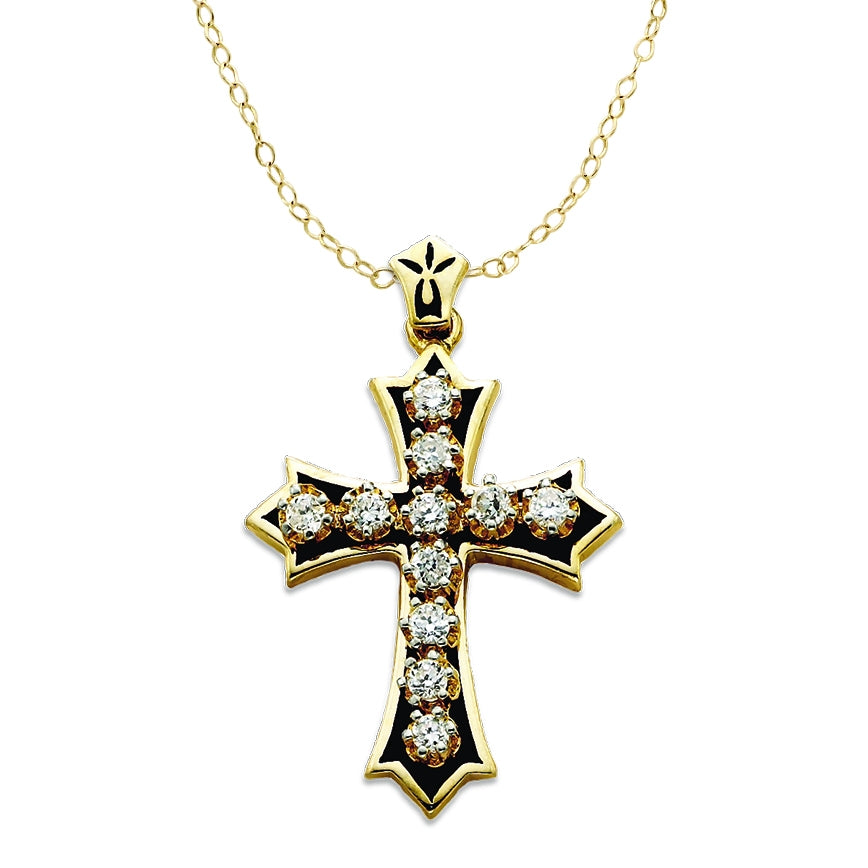 Gordon Clark Collection Diamond Cross Pendant in Yellow Gold | Jolie Designs