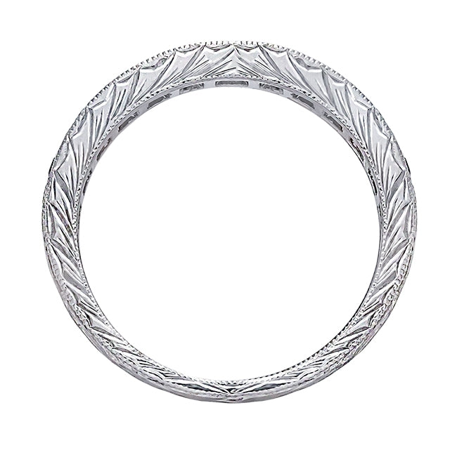 Gordon Clark Engraved Pave Set Diamond Band by Jolie Designs