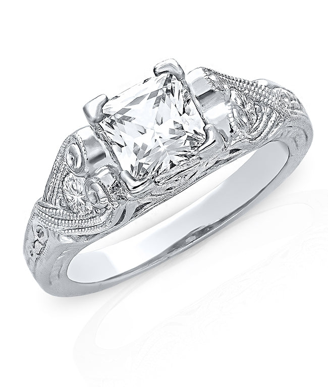 Gordon Clark Antique Inspired Diamond Engagement Ring by Jolie Designs