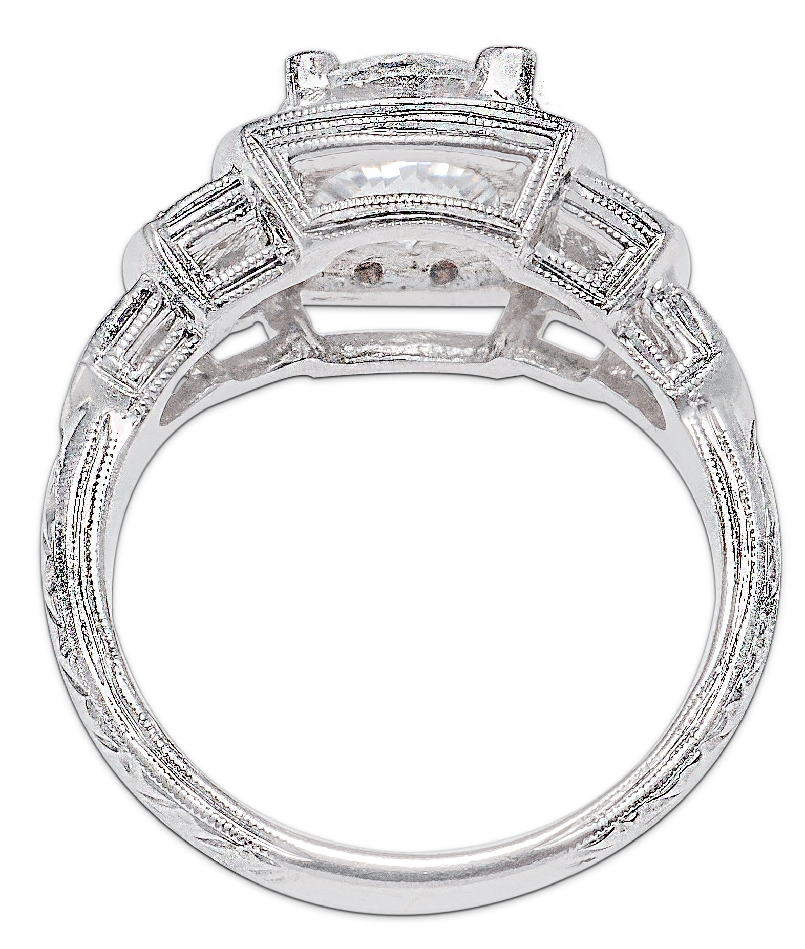Antique Inspired Tiered Diamond Engagement Ring by Jolie Designs