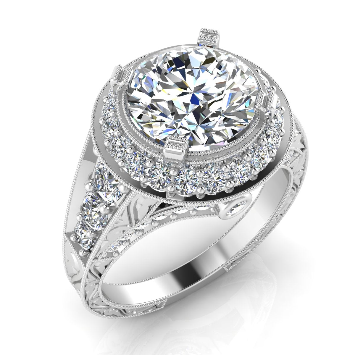 Antique Classic RD and OV Diamond Engagement Ring | Gordon Clark