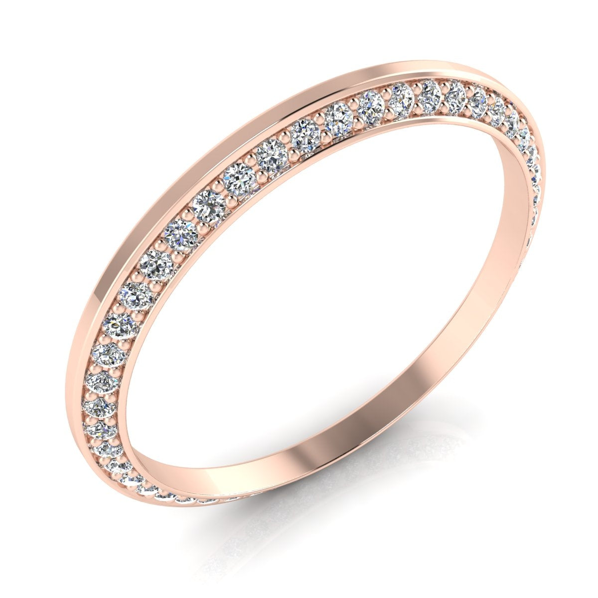 High Polished Flat Edge Diamond Band by Gordon Clark for Jolie Designs