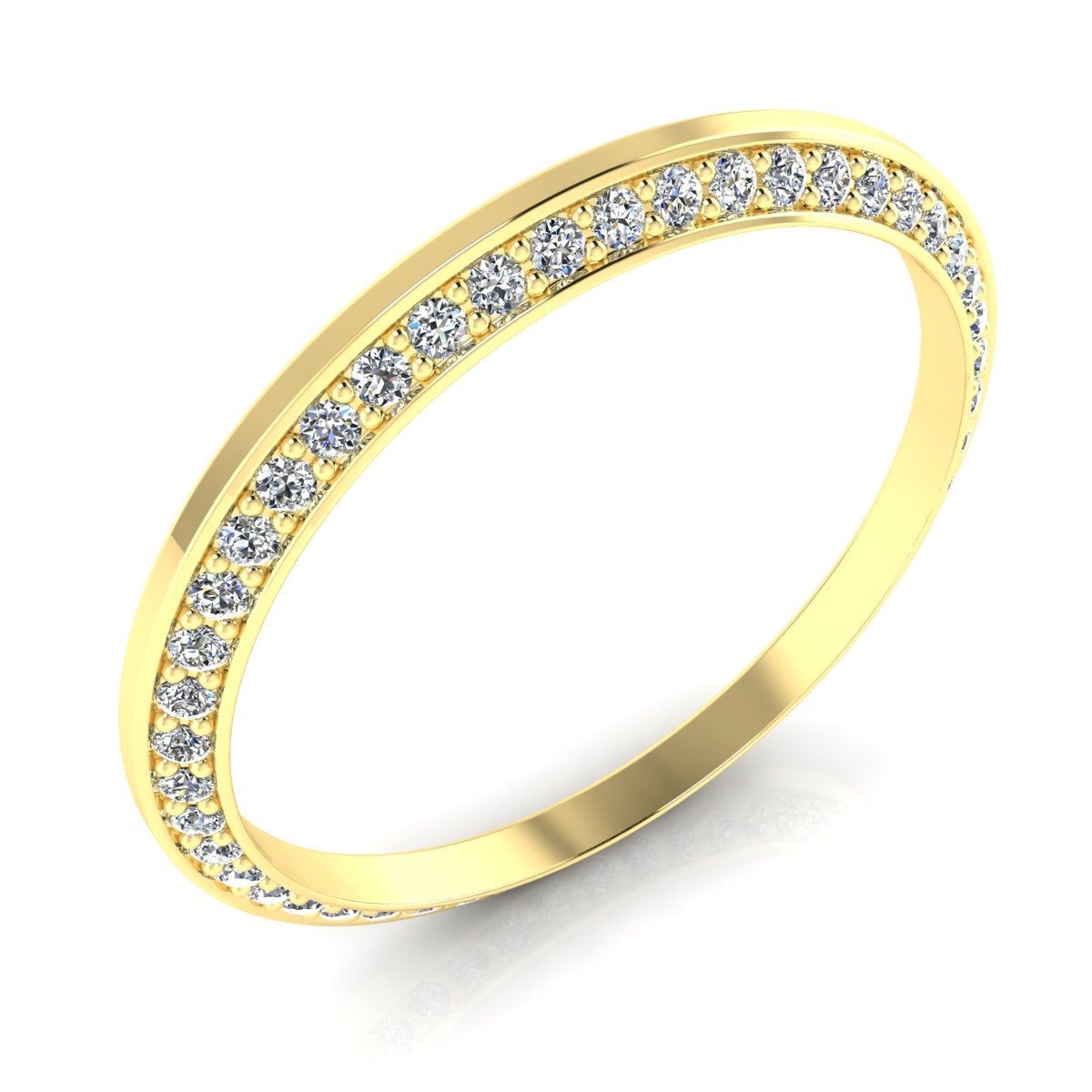 High Polished Flat Edge Diamond Band by Gordon Clark for Jolie Designs