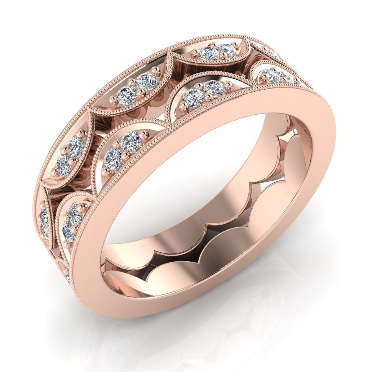 Gordon Clark Scalloped Edge Eternity Diamond Band by Jolie Designs